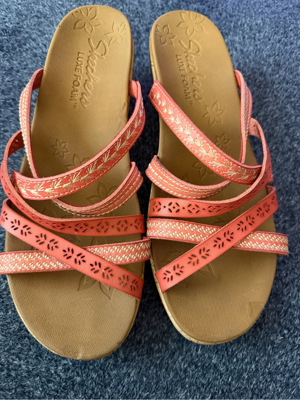 Skechers Beverlee Luxe Foam Wedge Slide Sandals